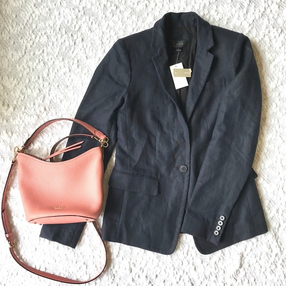 J.Crew Regent Blazer Linen Navy Size 2